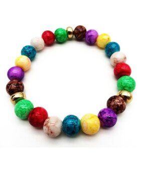 Reiki Stone Bracelet Chakra Yoga Energy Balance Minimalist Colorful Mind Healing